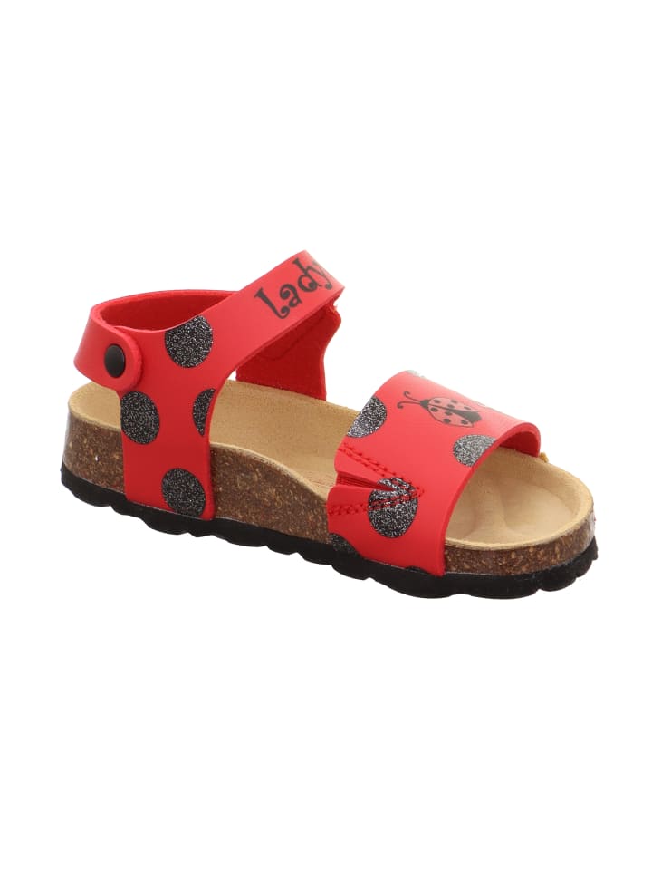 superfit Tieffußbett Sandale FUSSBETTPANTOFFEL in Rot/Schwarz günstig kaufen