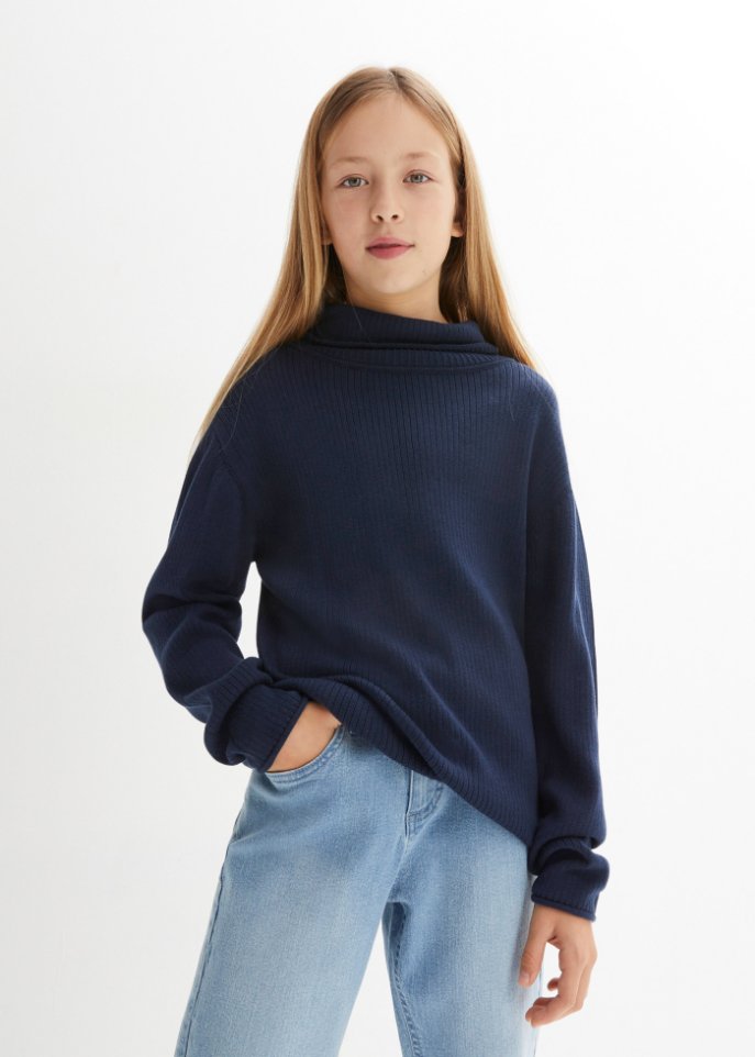 Mädchen Rollkragen-Pullover