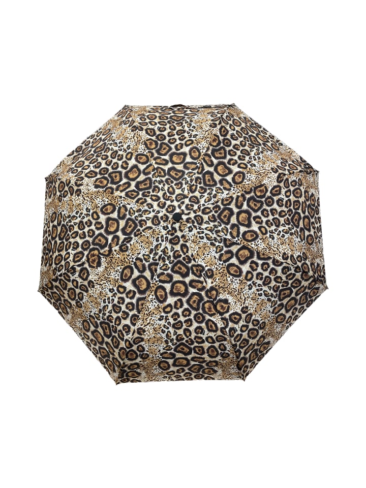 ANELY Regenschirm Leopard Muster Kleiner Automatik Taschenschirm in Braun günstig kaufen onesize