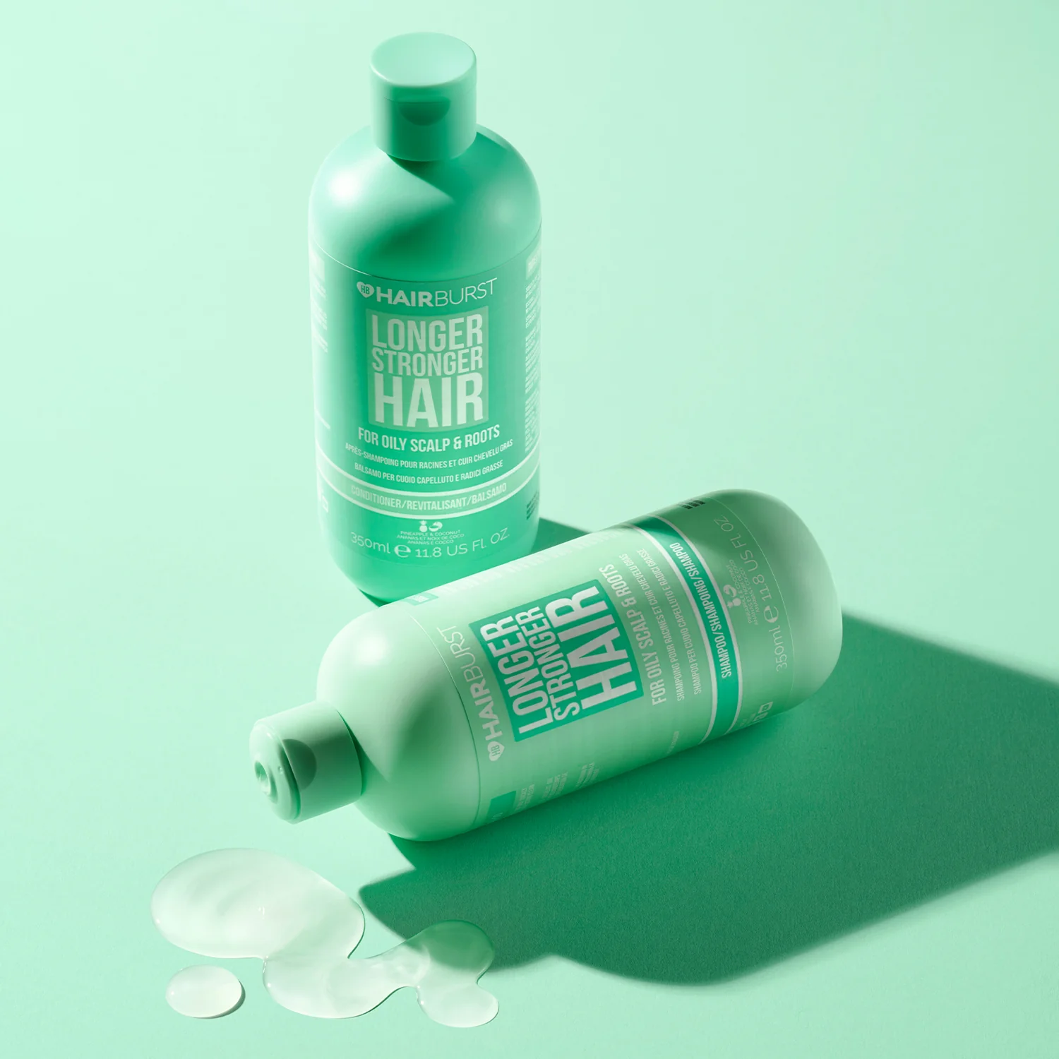 Hiustenhoitoshampoo ja hoitoaine rasvoittuvalle päänahalle ja tyvelle - Hiustenhoitosetit, Puhdistava shampoo, Puhdistava hoitoaine