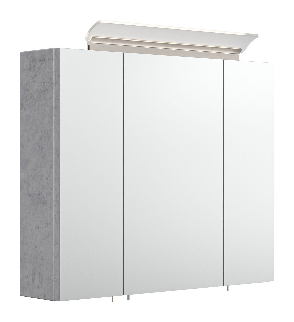 Posseik Spiegelschrank 75 inklusive LED-Acrylglaslampe beton EEK: F