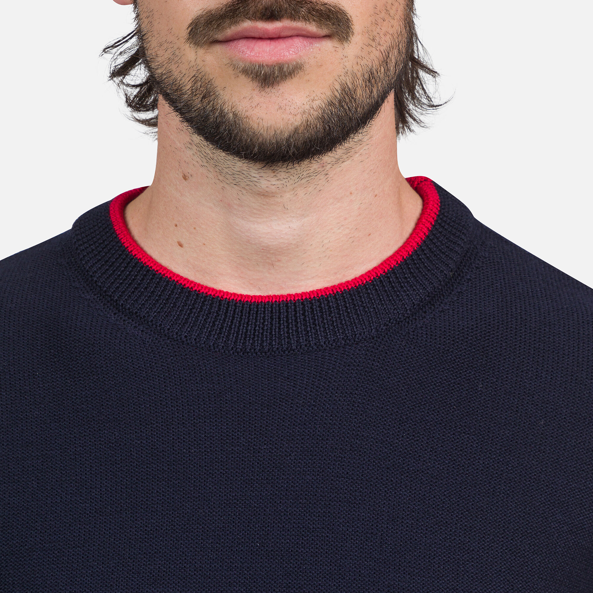 Pull en maille à rayures homme