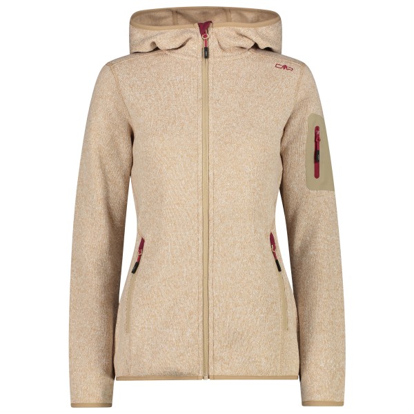 CMP - Women's Jacket Fix Hood Jacquard Knitted 3H19826 - Fleecejacke