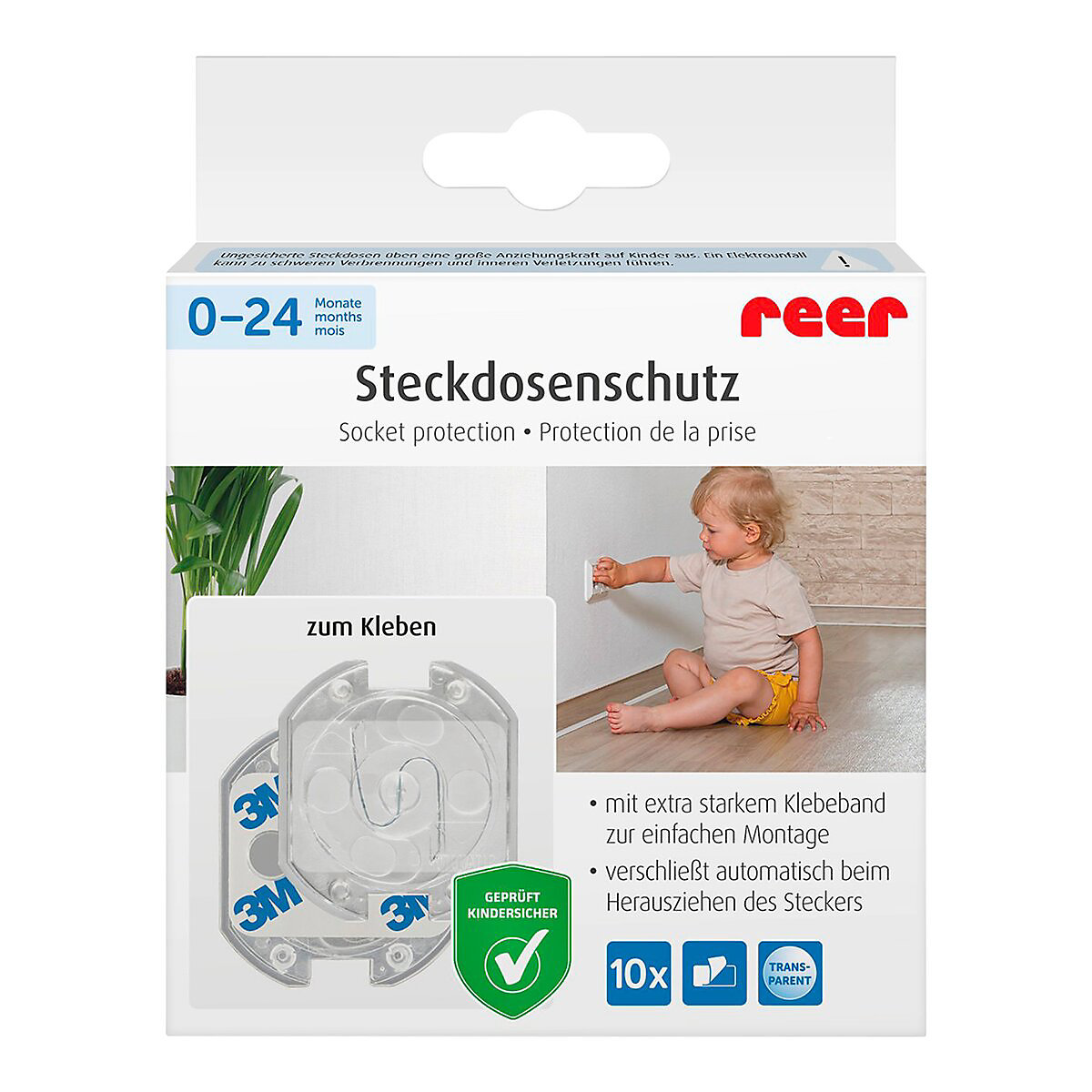 10er-Pack Steckdosenschutz