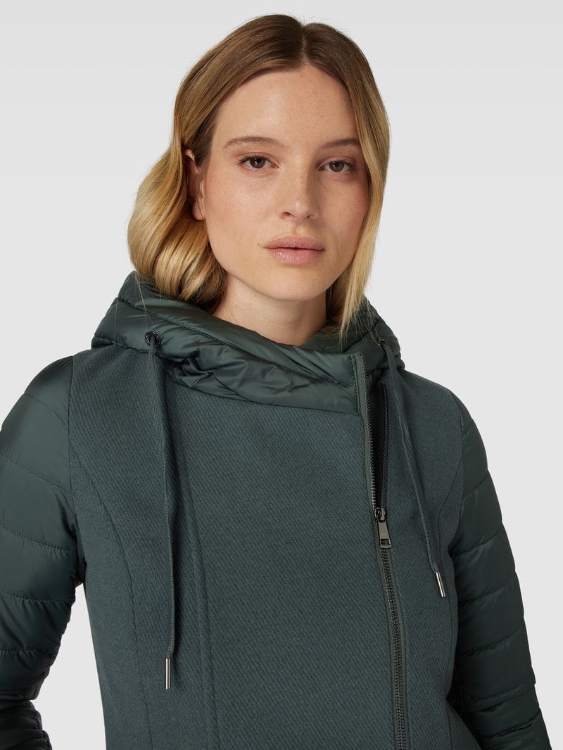 Steppjacke mit Two-Tone-Machart in petrol