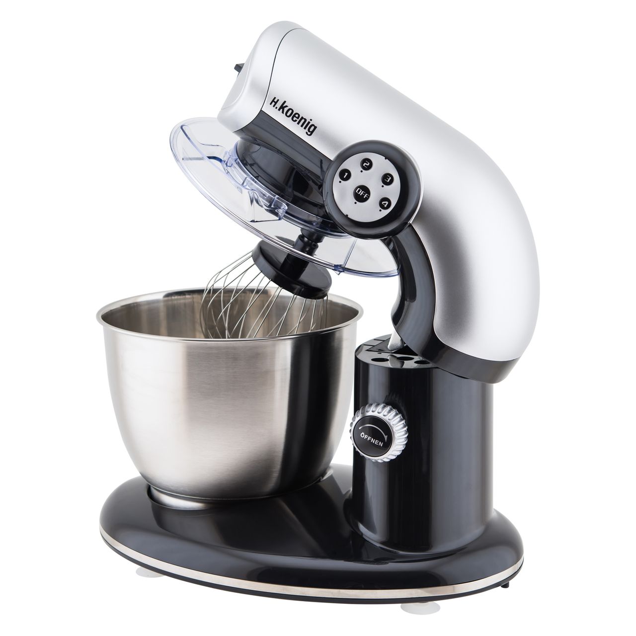 H.Koenig Küchenmaschine KM80 mit 4 Geschwindigkeiten, schwarz