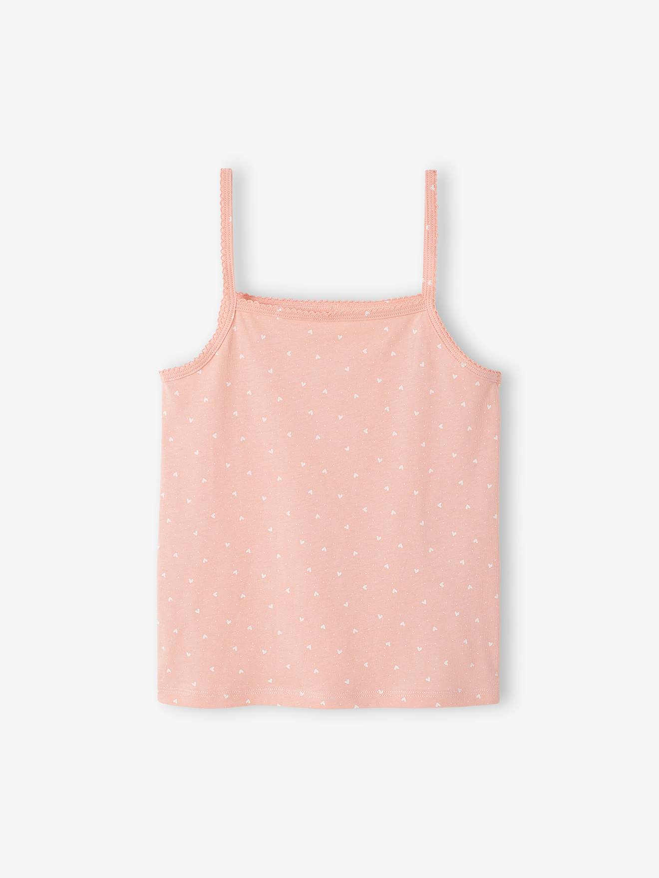 Lot de 3 débardeurs fantaisie fille BASICS écru