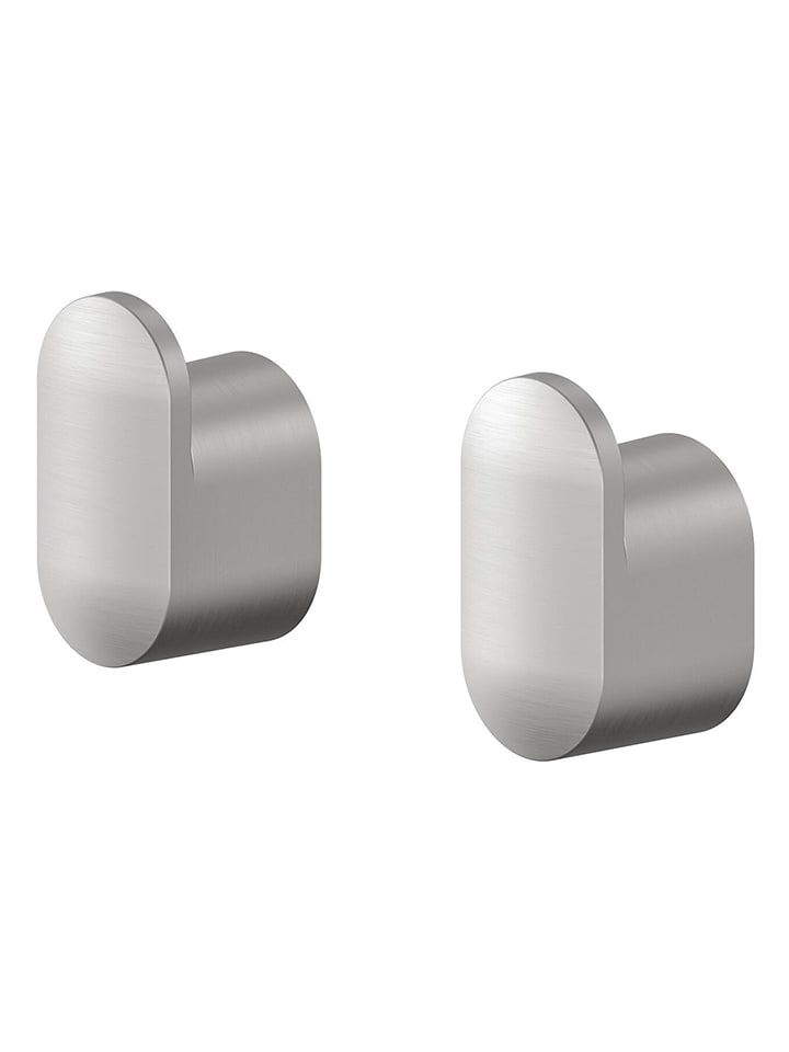 Tiger 2er-Set: Wandhaken in Silber - (B)1,4 x (H)2,5 cm günstig kaufen onesize