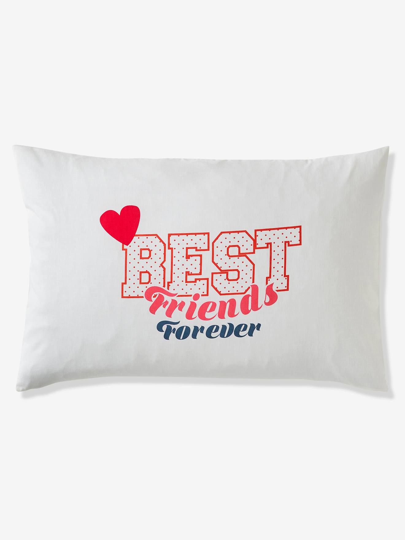 Parure housse de couette + taie d'oreiller enfant BFF écru
