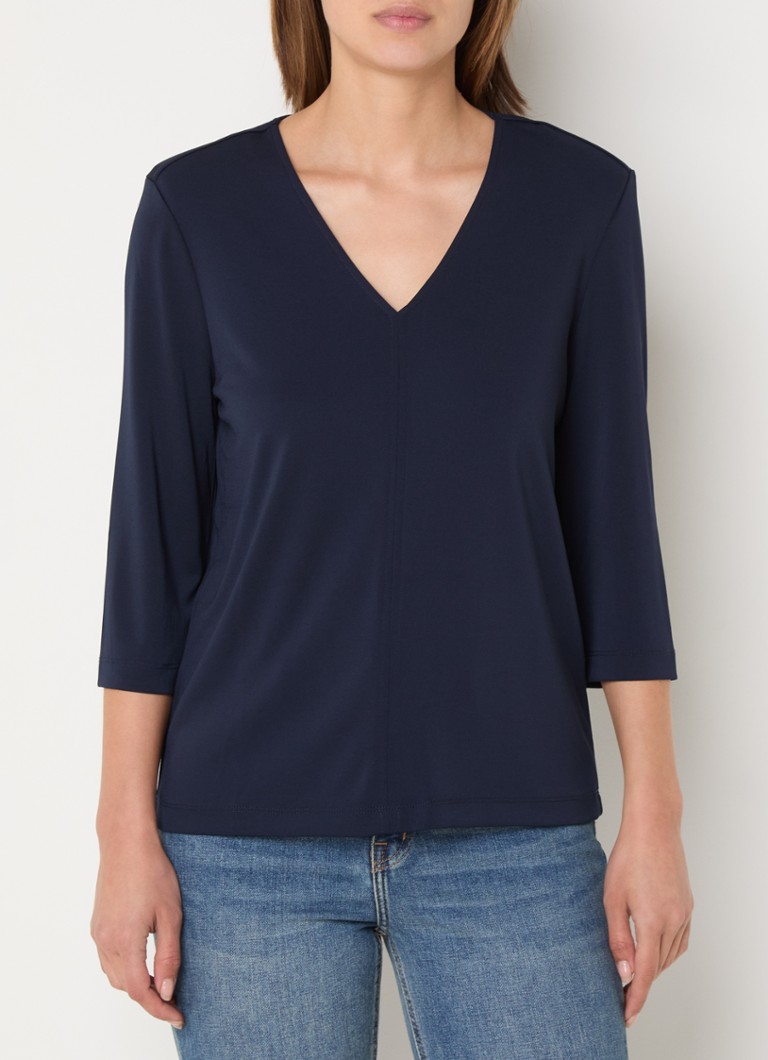 Expresso Top with V-neck and shoulder pads
