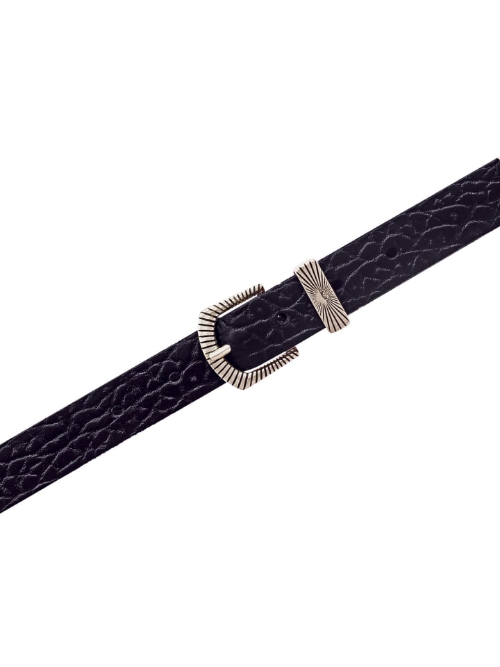 b.belt Gürtel Leder in schwarz günstig kaufen