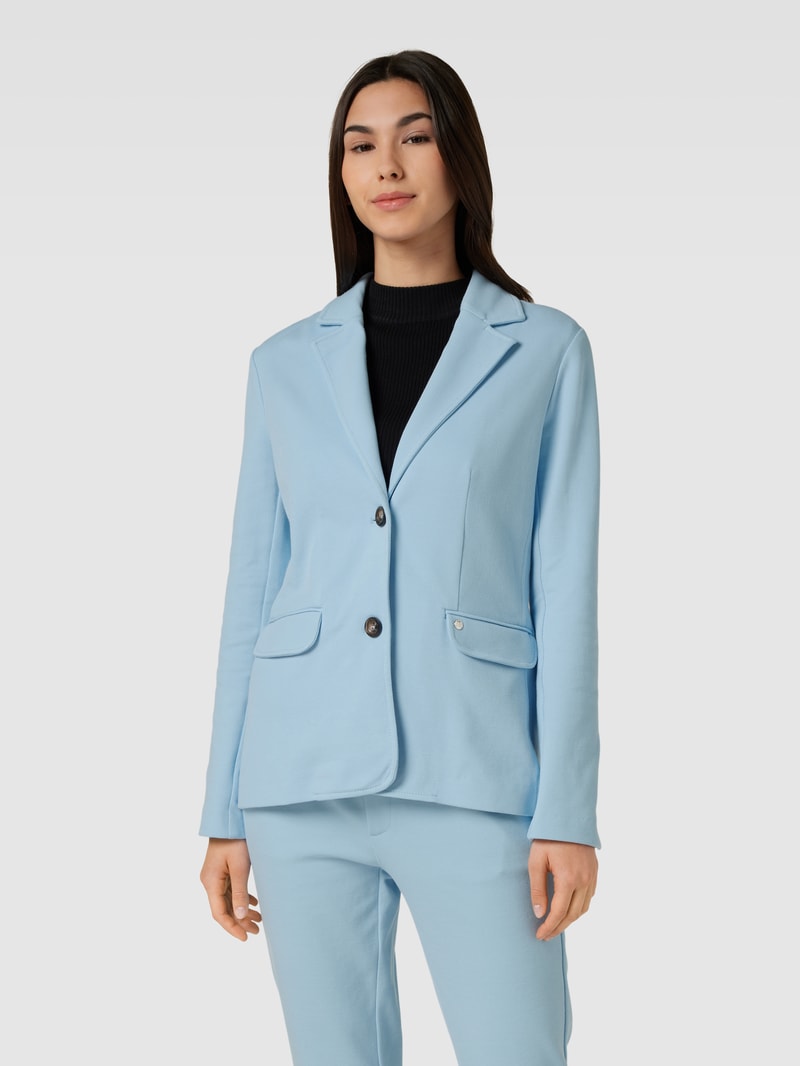 Blazer mit Reverskragen Modell 'PIQUE' in hellblau
