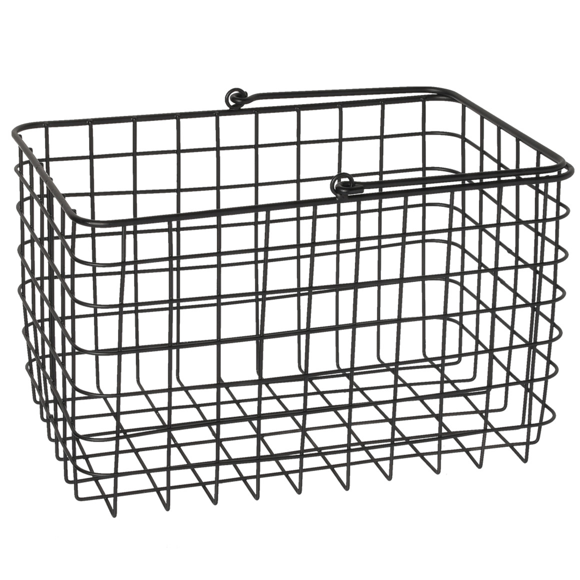 Mittelgroßer Metallkorb mit Henkel