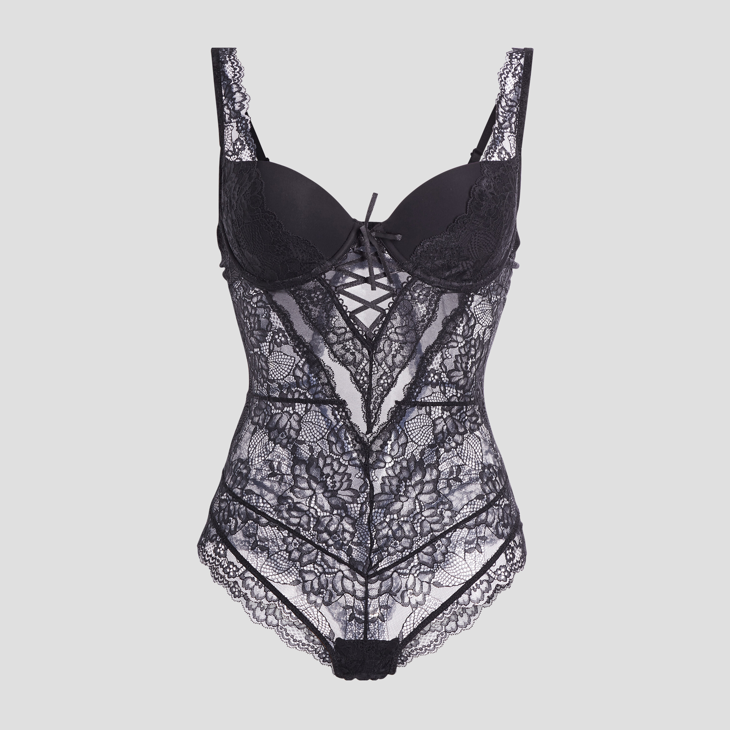 Body en dentelle noir femme | La Halle