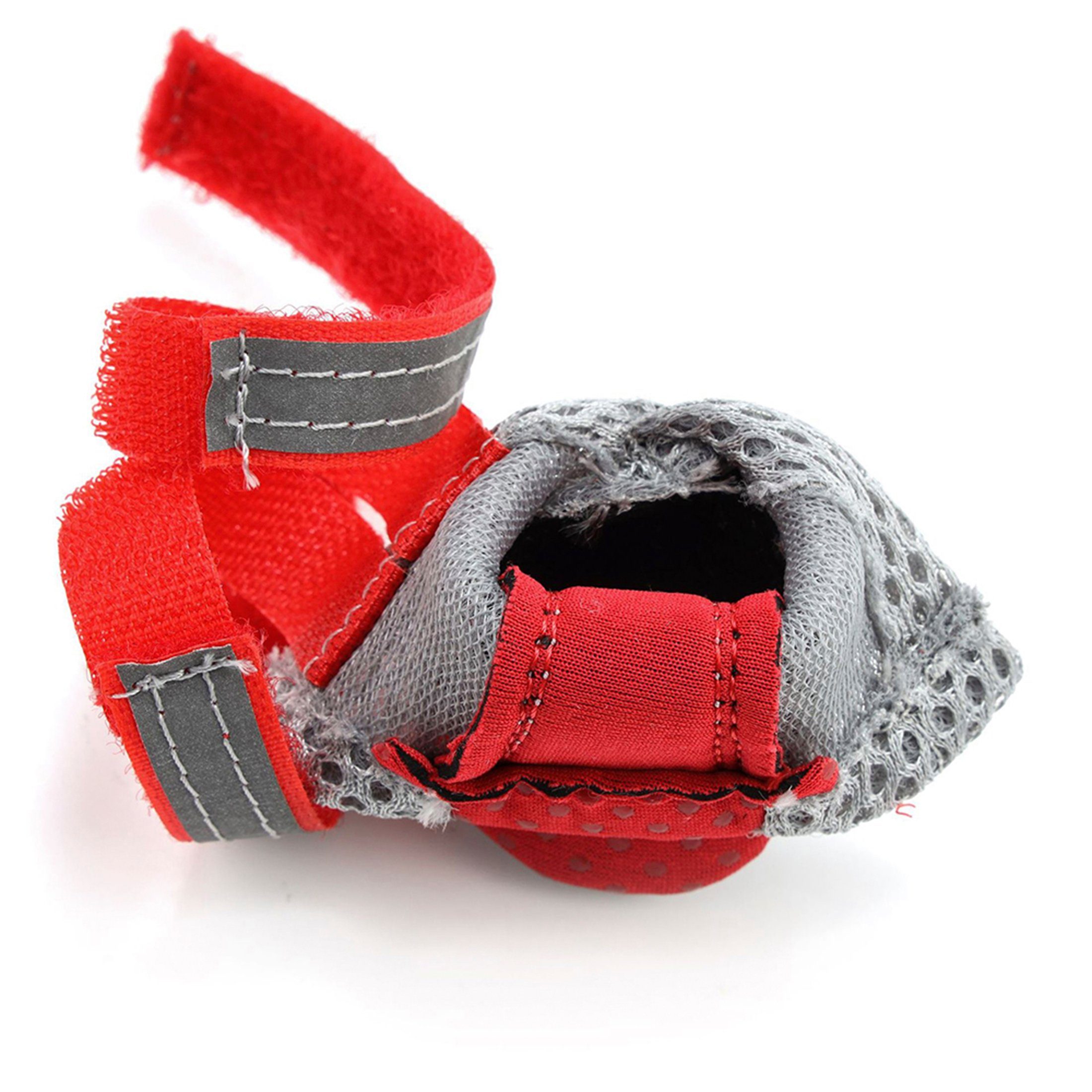 LAPA HOME Pfotenschutz Rutschfeste Hundeschuhe Outdoor Atmungsaktiv Hundestiefel mit Velcro, (4-tlg), Verschleißfest Sport Pfotenschützer für kleine & mittlere Hunde