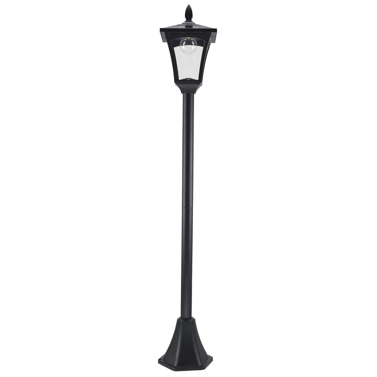 Outsunny Solar Gartenlaterne Laterne Gartenleuchte mit LED 40 Lumen H160cm