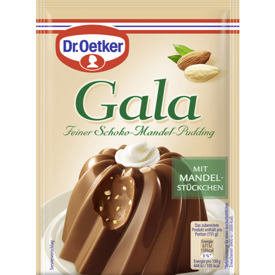 Dr.Oetker Gala Feiner Schoko-Mandel-Pudding 2ST 110G