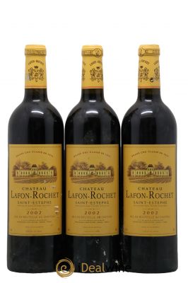 Château Lafon Rochet 4ème Grand Cru Classé  2002 - Lot de 3 Bouteilles