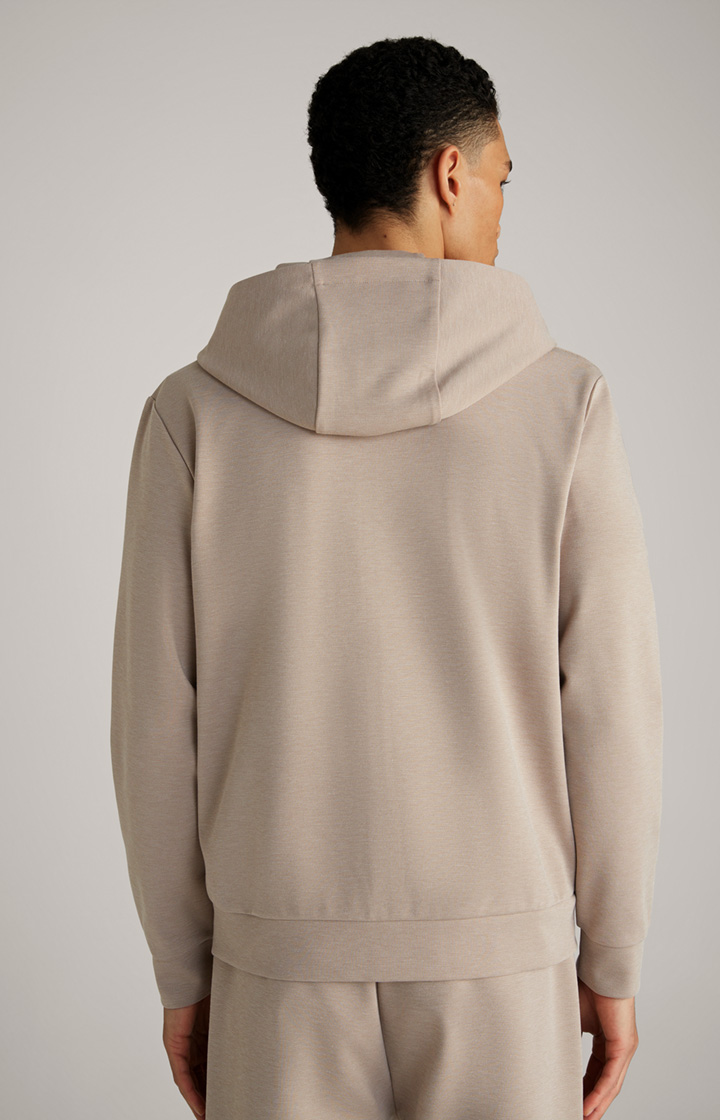 Hoodie-Sweatjacke Tiberio in Hellbraun