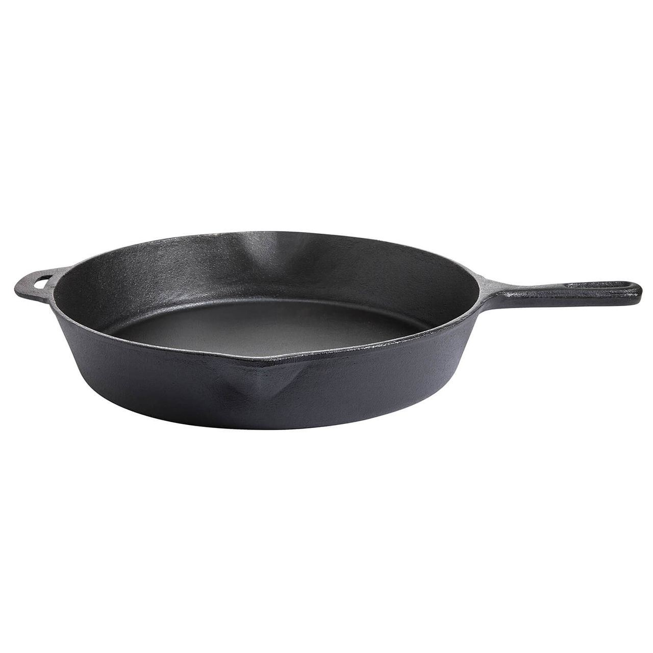 Allgrill Gusseisen-Pfanne extra groß mit kurzem Stiel, rund, schwarz, 39 cm Durchmesser