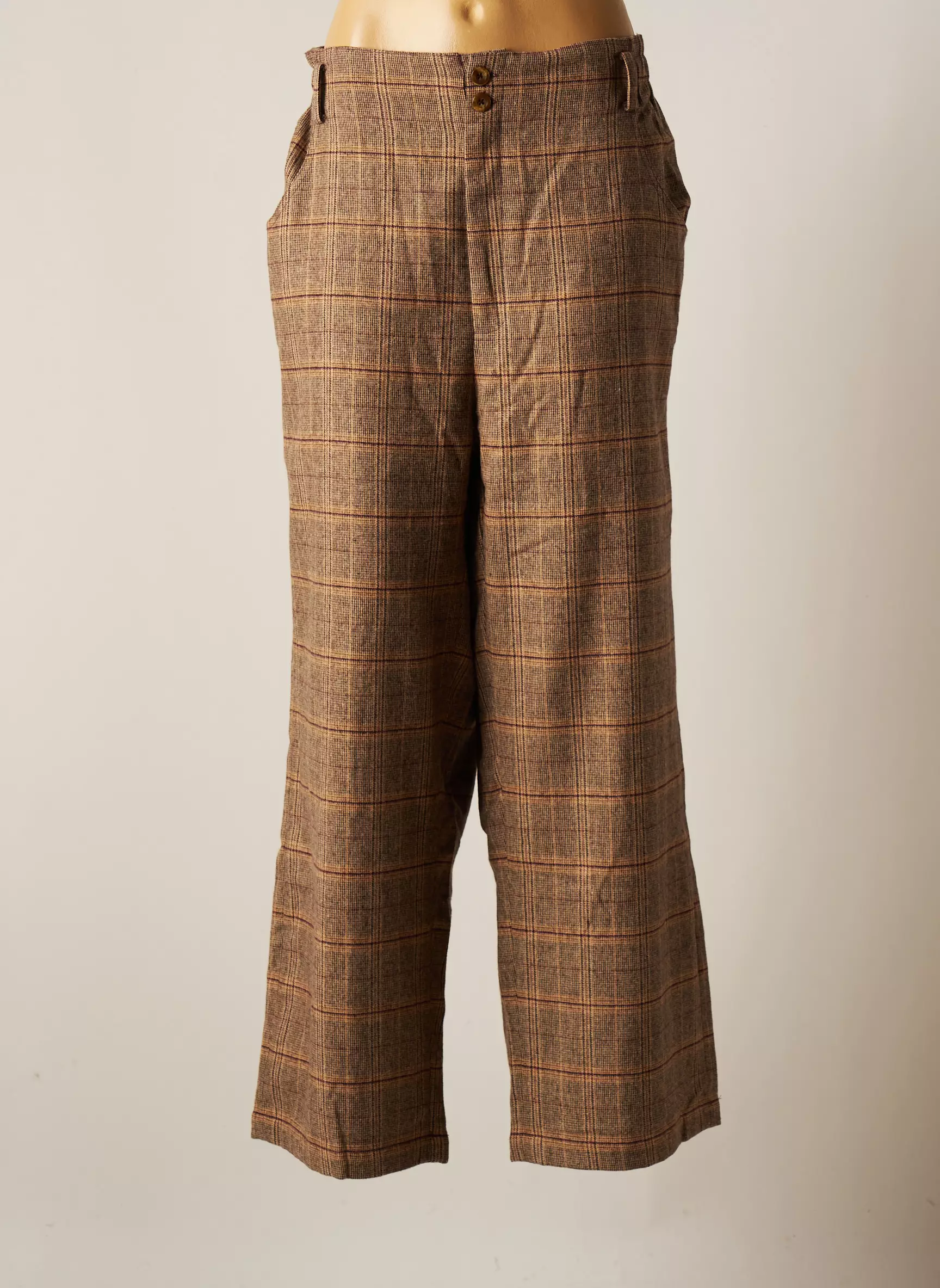 Louise Misha Pantalons Larges Femme couleur marron