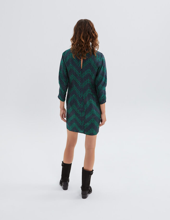 Robe marine à imprimé géométrique Femme