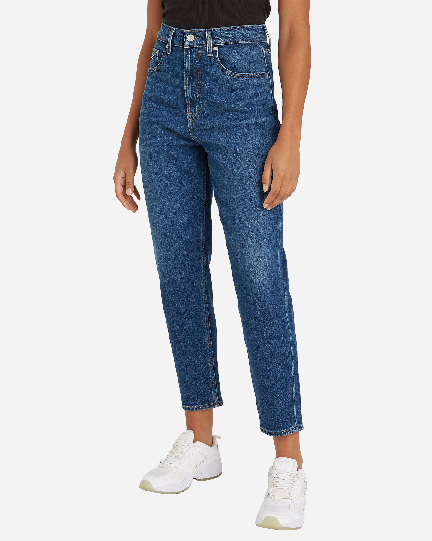 Jeansy Tommy Hilfiger Mom Uh L30 W DW0DW19244-1BK