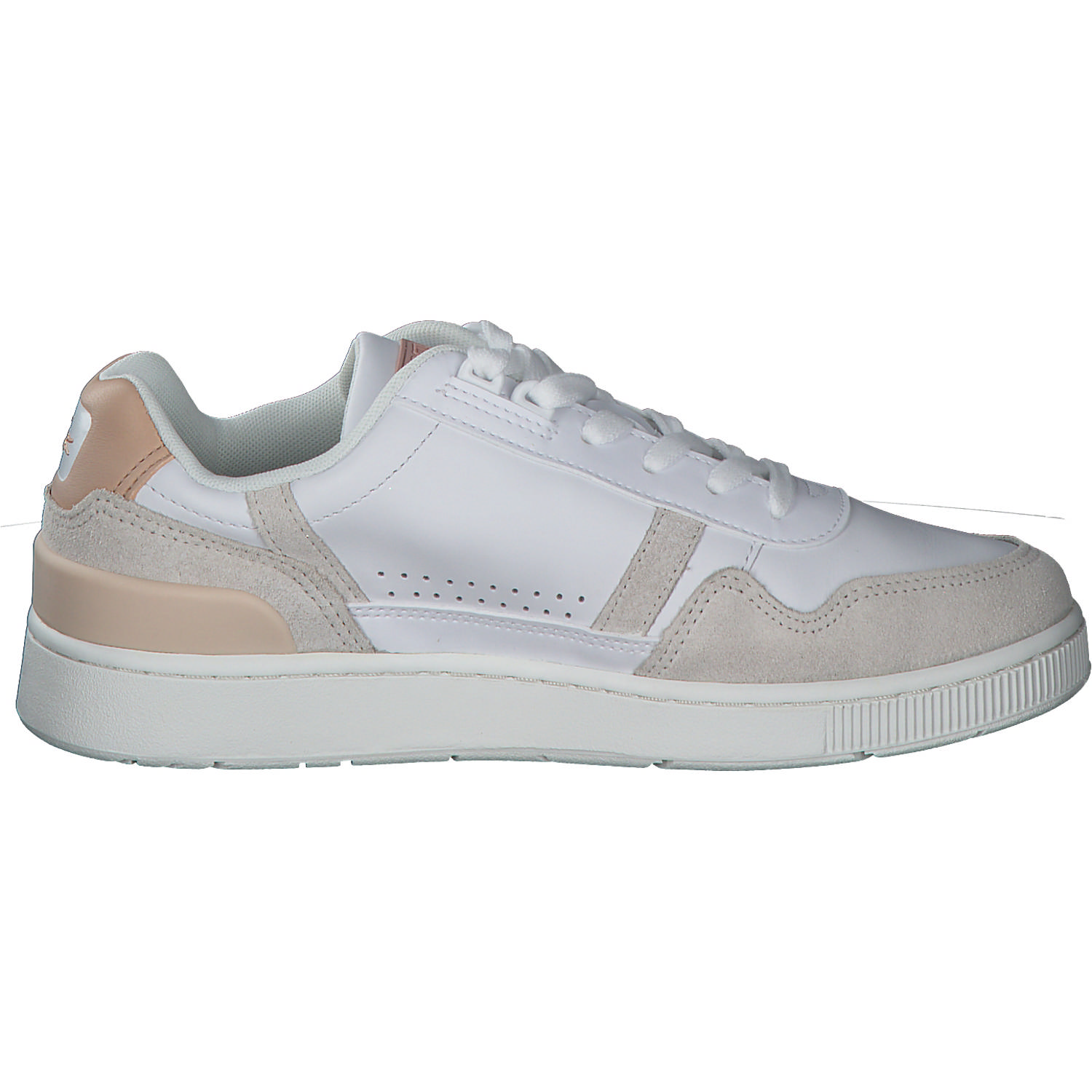 Lacoste T-Clip 44SFA0063, Schnürschuhe, Damen, White / Light Pink / Beige