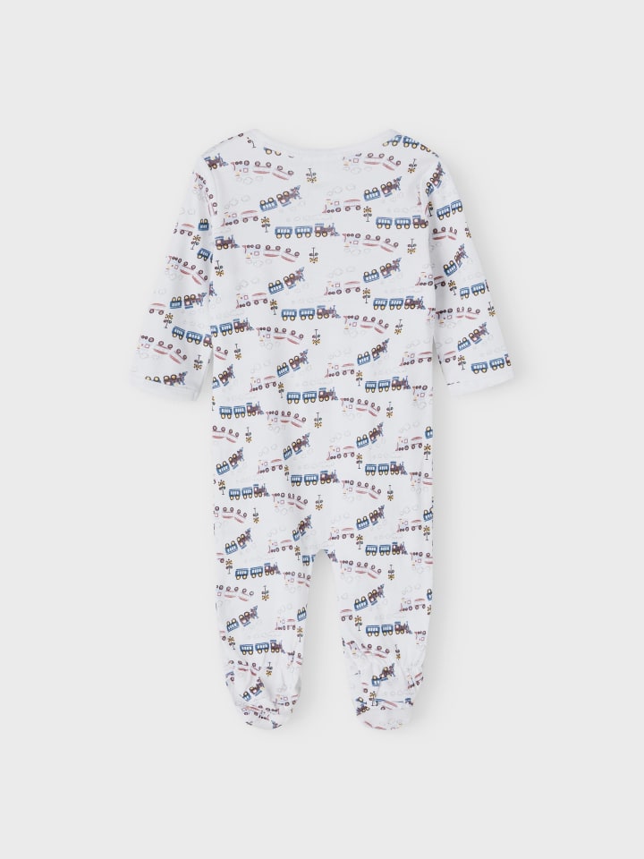 name it 2er Pack Jungen Schlafstrampler mit Zug Motiv in Blau günstig kaufen