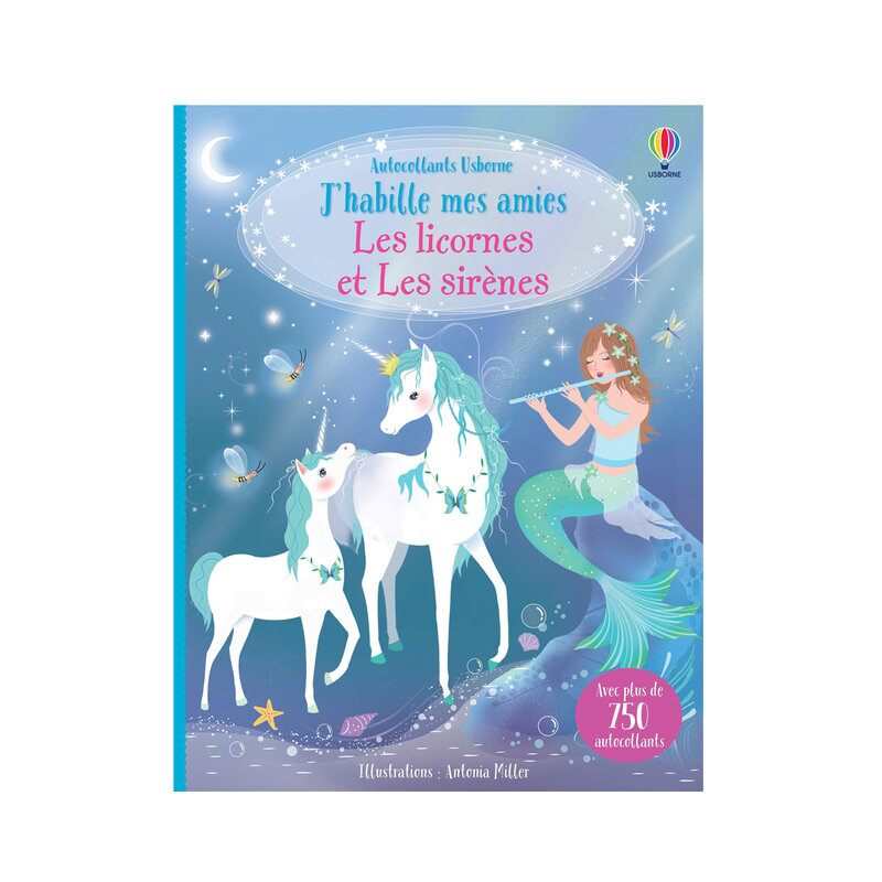 Livre J'habille mes amies les licornes et les sirènes - Usborne