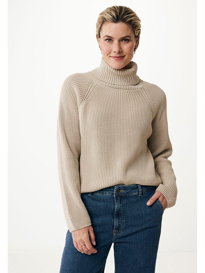 Mexx Rollkragenpullover in Beige günstig kaufen