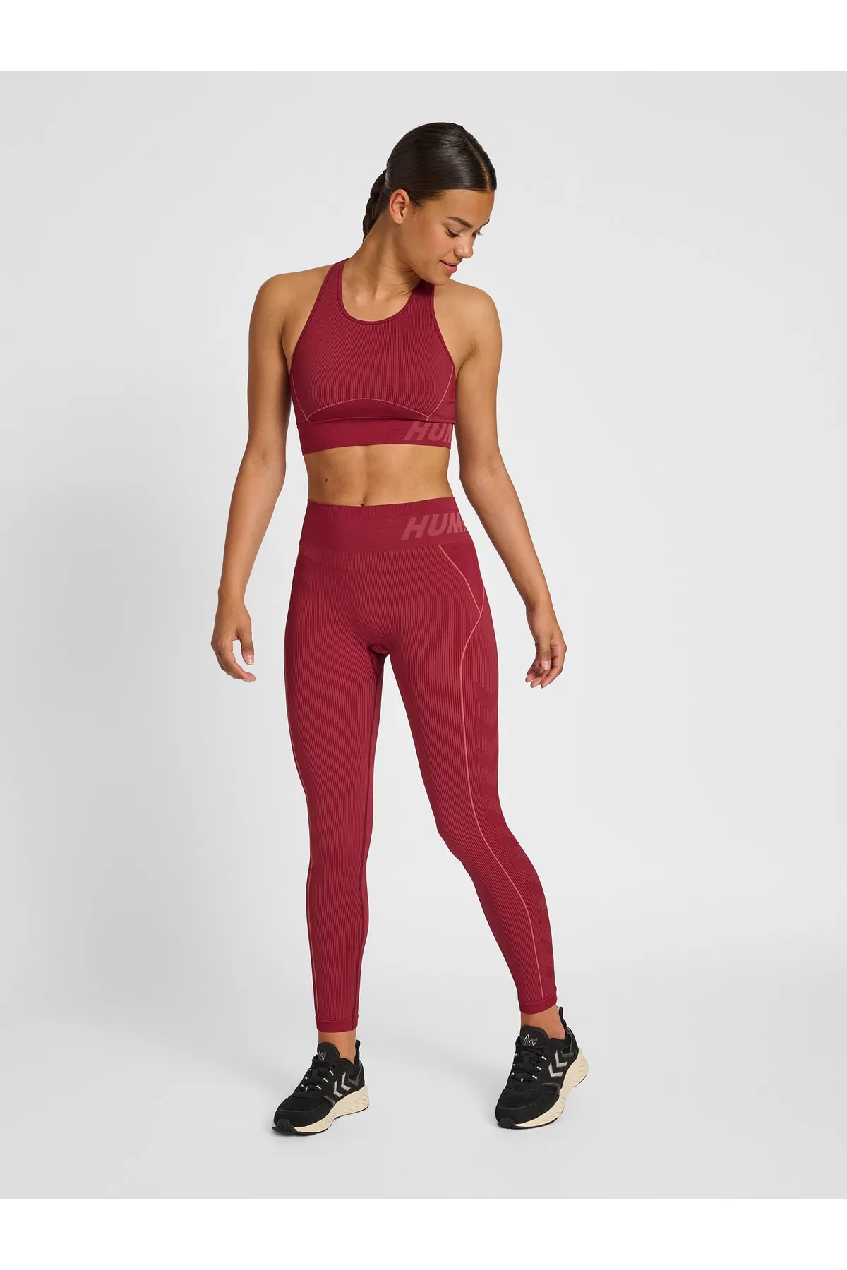 hummel  Sport-Leggings - Rot - Mittlerer Bund
