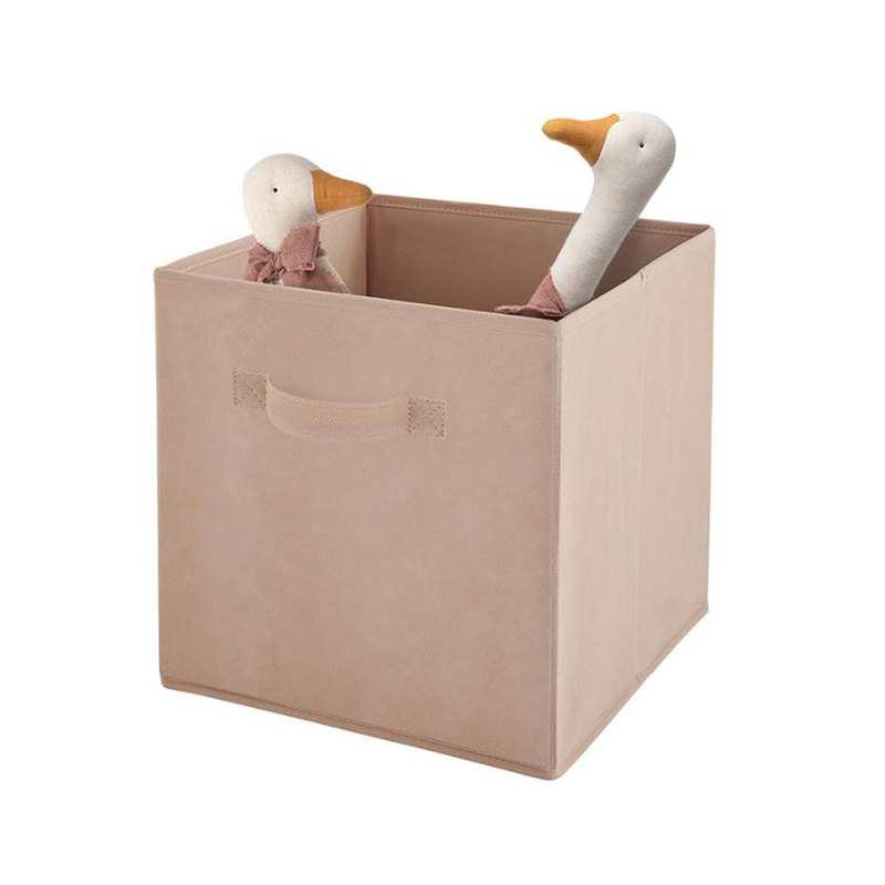 Bac de rangement intissé rose poudré Box and Beyond