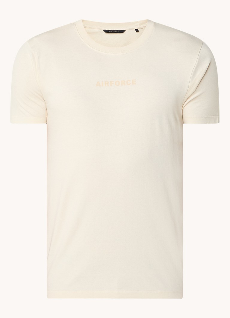 Tricou Air Force din bumbac organic, cu logo și imprimeu pe spate.