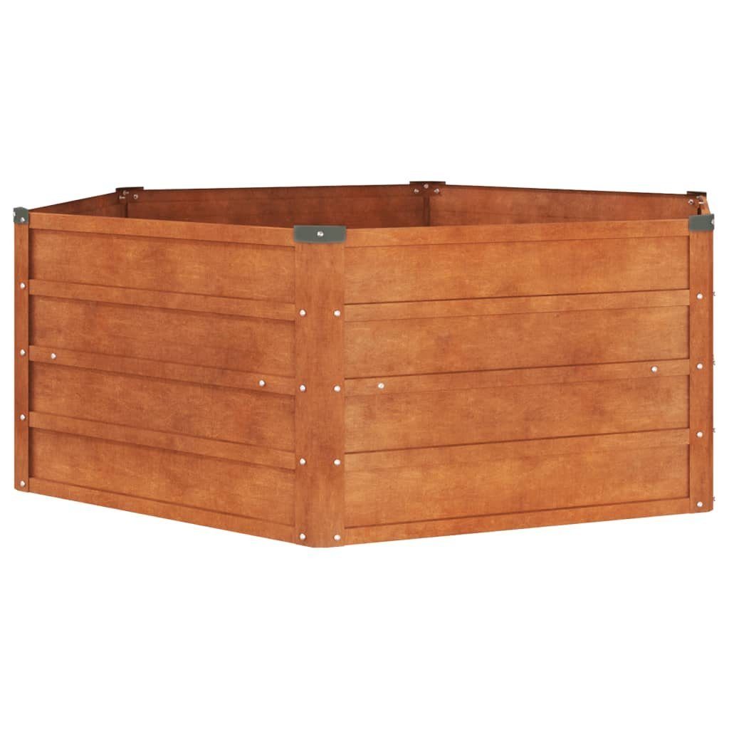 vidaXL Hochbeet Hochbeet Rostig 129x129x45 cm Cortenstahl (1 St)
