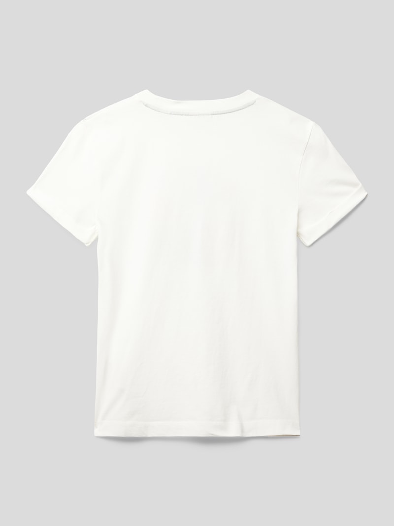 T-Shirt mit Label-Print Modell 'Skate' in offwhite