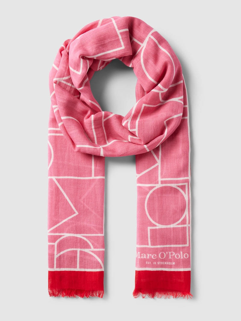 Schal mit grafischem Allover-Muster in pink