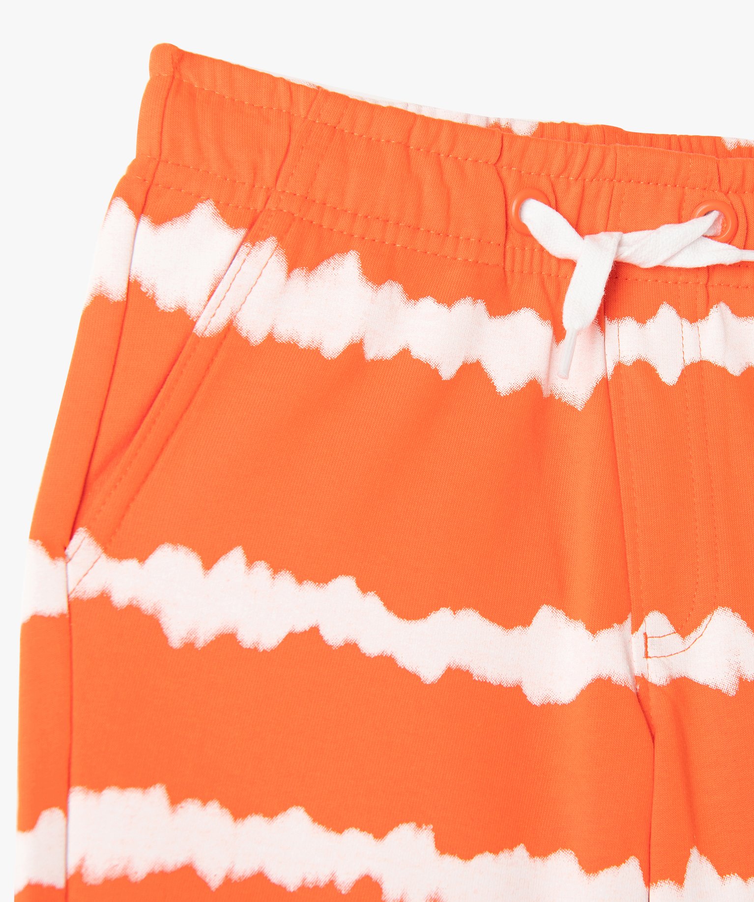 Bermuda Garçon en maille à taille élastiquée orange | GEMO