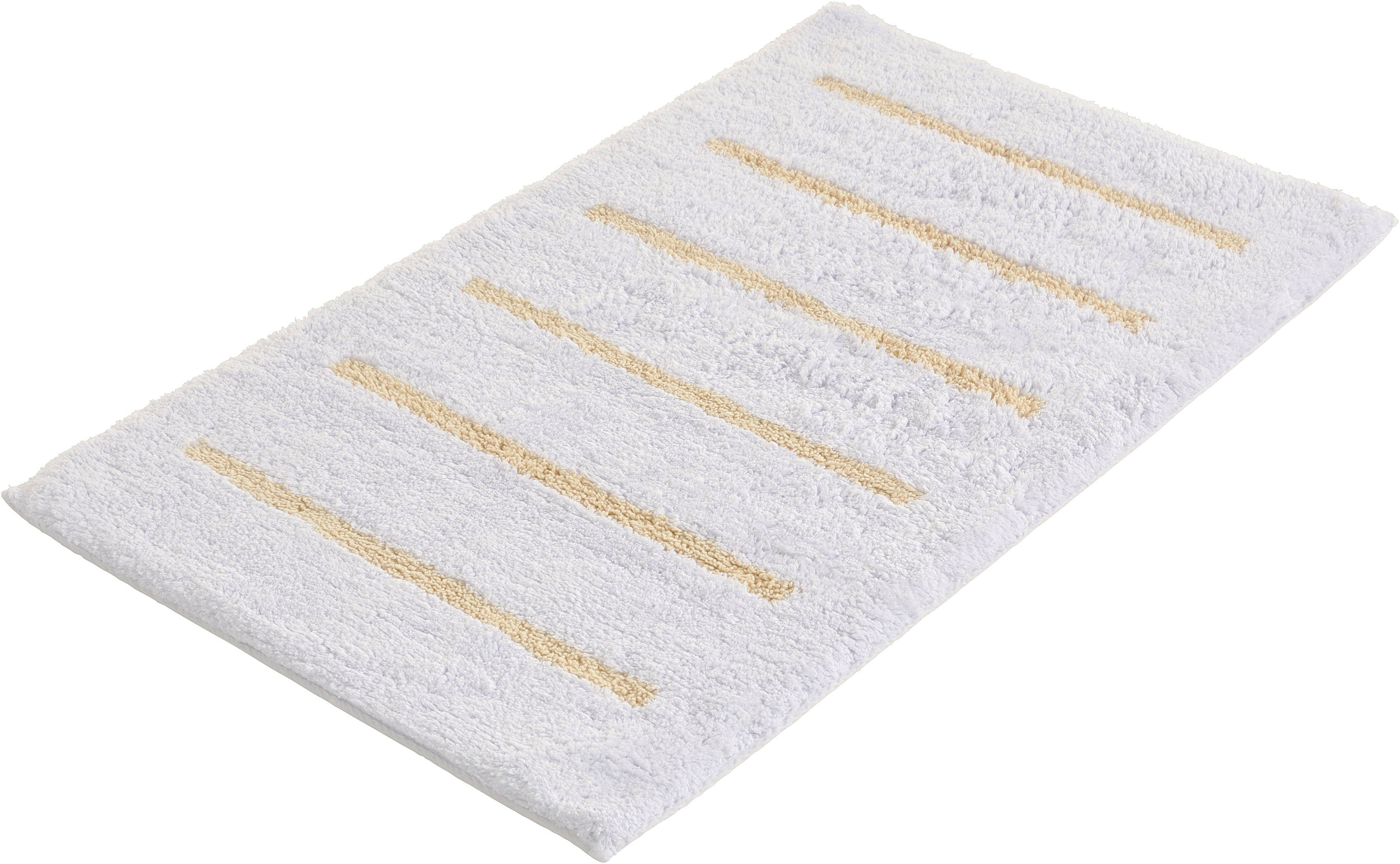 Badematte Jöran LeGer Home by Lena Gercke, Höhe 10 mm, beidseitig nutzbar, schnell trocknend, strapazierfähig, Baumwolle, rechteckig, Badteppich, Badematten Set im Streifen-Design