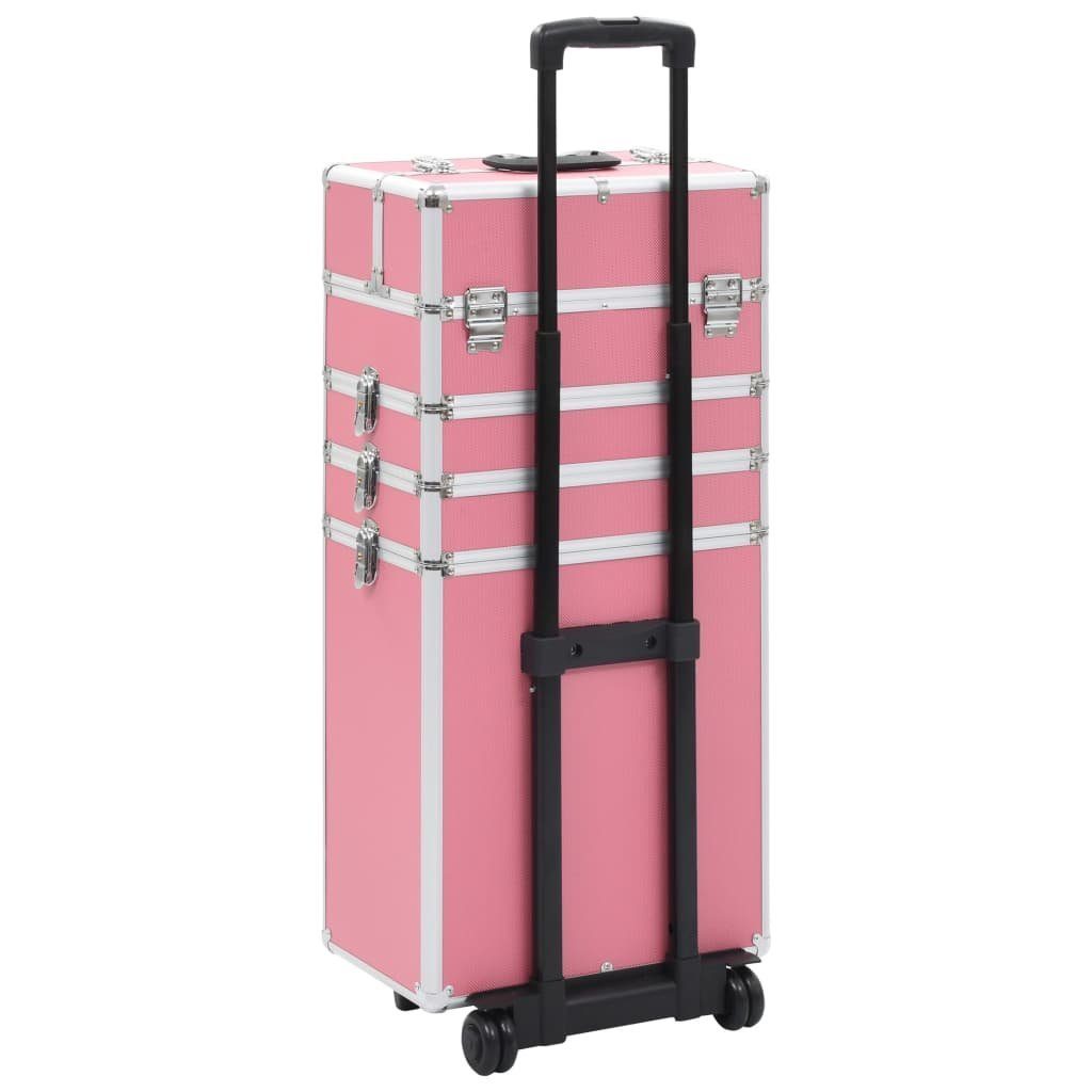 vidaXL Kosmetik-Koffer Kosmetikkoffer Aluminium Rosa