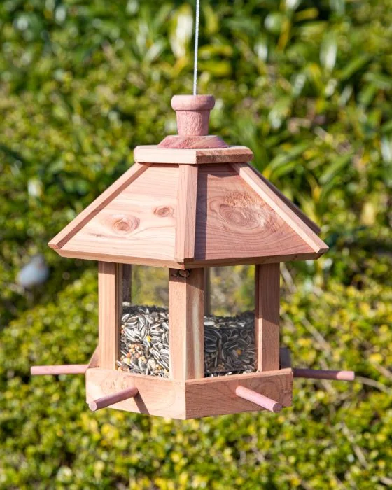 Mangeoire à oiseaux en bois imputrescible