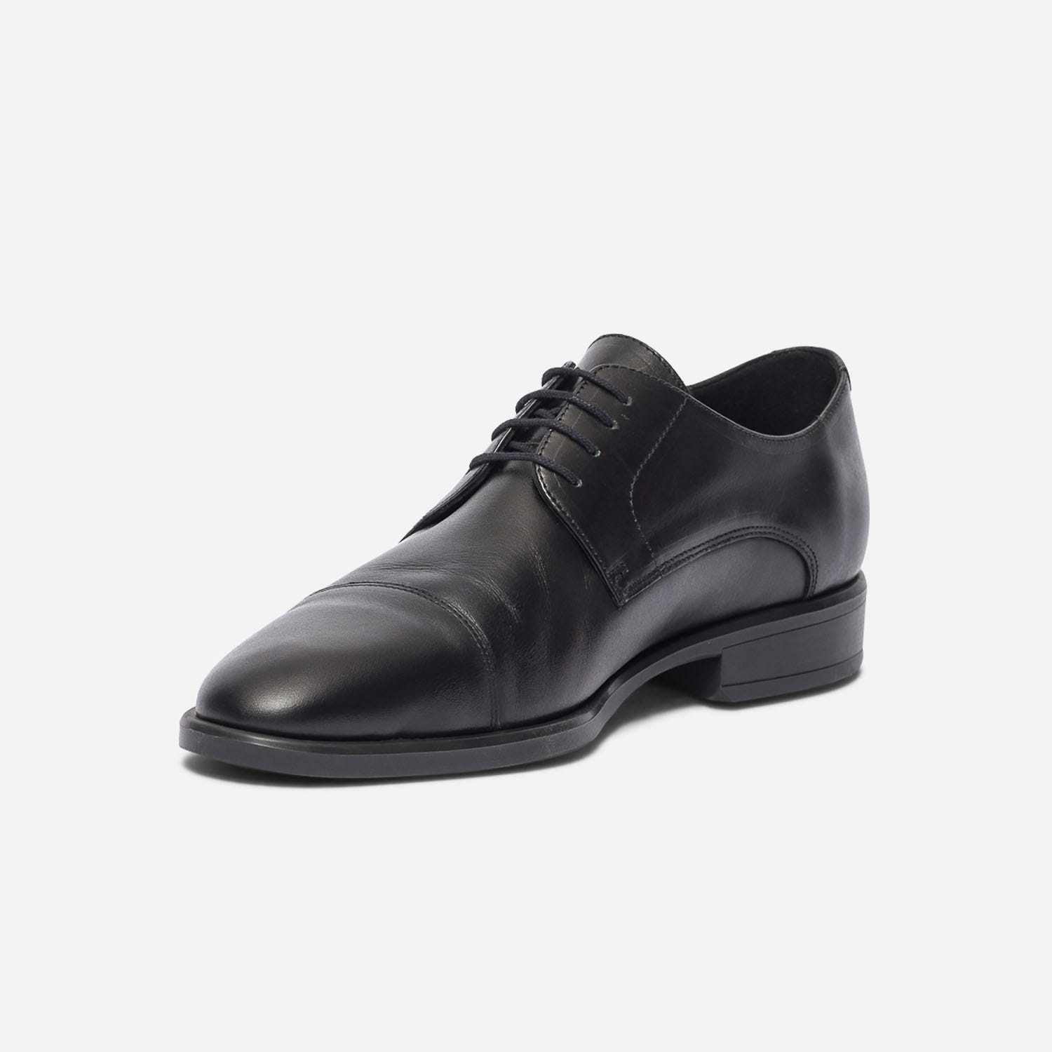 Derby ERAM FLEX noir en cuir éco-conçu