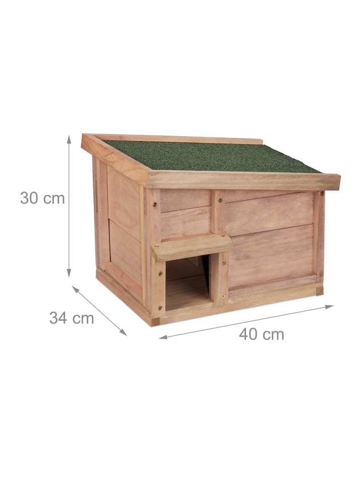 relaxdays Igelhaus in Hellbraun - (B)40 x (H)30 x (T)34 cm günstig kaufen onesize