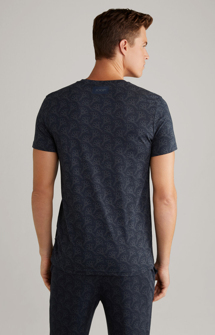 Loungewear T-Shirt in Dunkelblau
