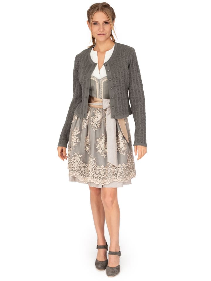 OS-Trachten Strickjacke 457000-7019 in mittelgrau günstig kaufen