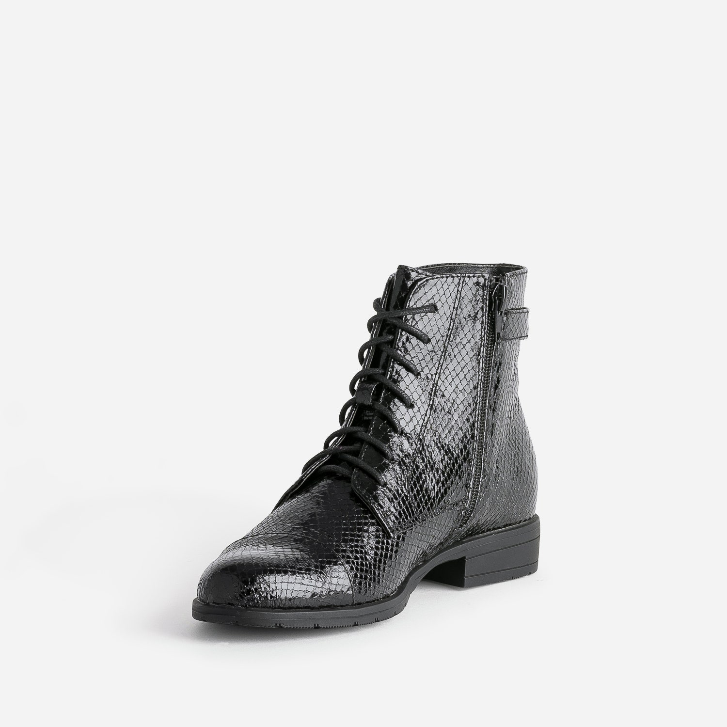 Bottine noire effet python