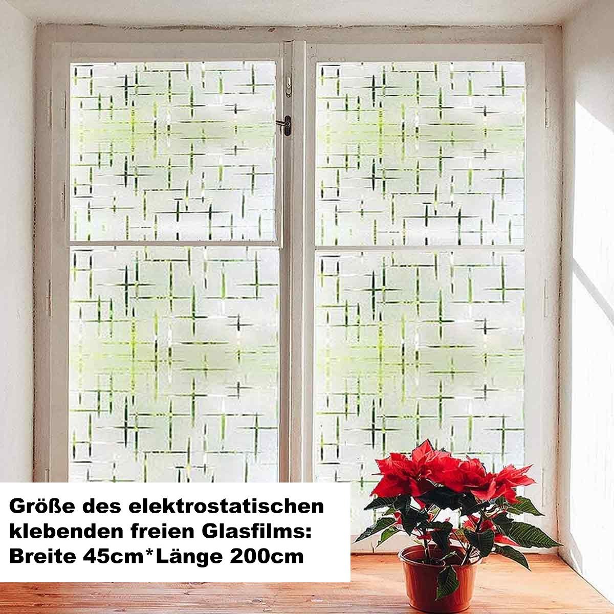 Fensterfolie Fensterfolie Selbsthaftend Sichtschutzfolie 45x200cm Mit Sternmuster, Einemgeld