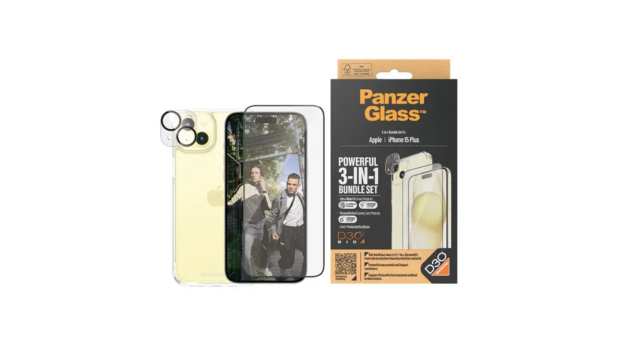 PanzerGlass iPhone 15 Plus 3-in-1 Pack