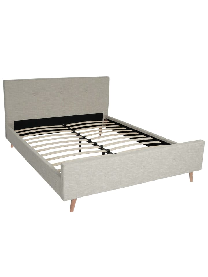 MCW Polsterbett J98 mit Lattenrost, 160x200cm creme-beige günstig kaufen onesize