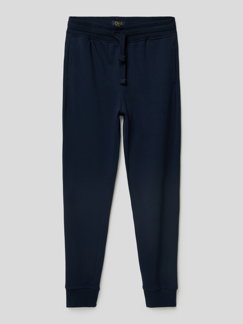 Sweatpants mit seitlichen Eingrifftaschen Modell 'TERRY' in dunkelblau